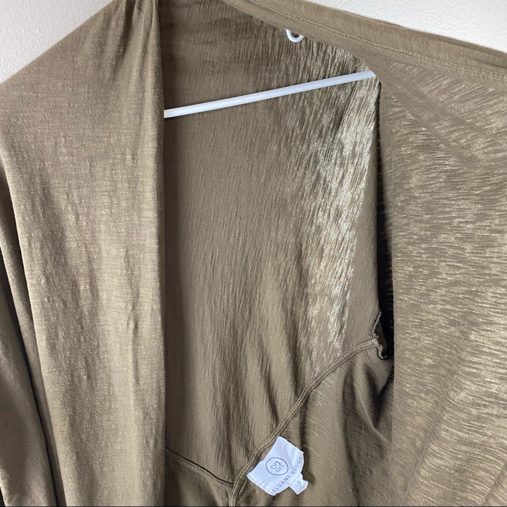 Sloane Rouge Olive Green Open Cardigan Duster S - Picture 8 of 10